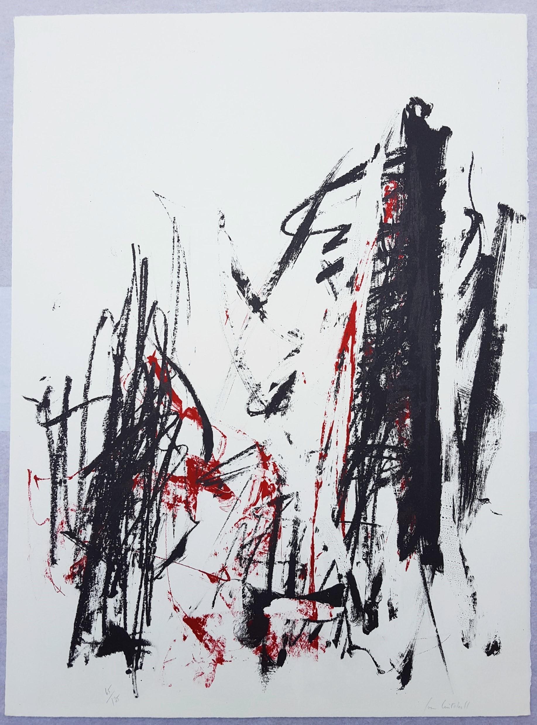 Arbres (Black and Red) - Print by Joan Mitchell
