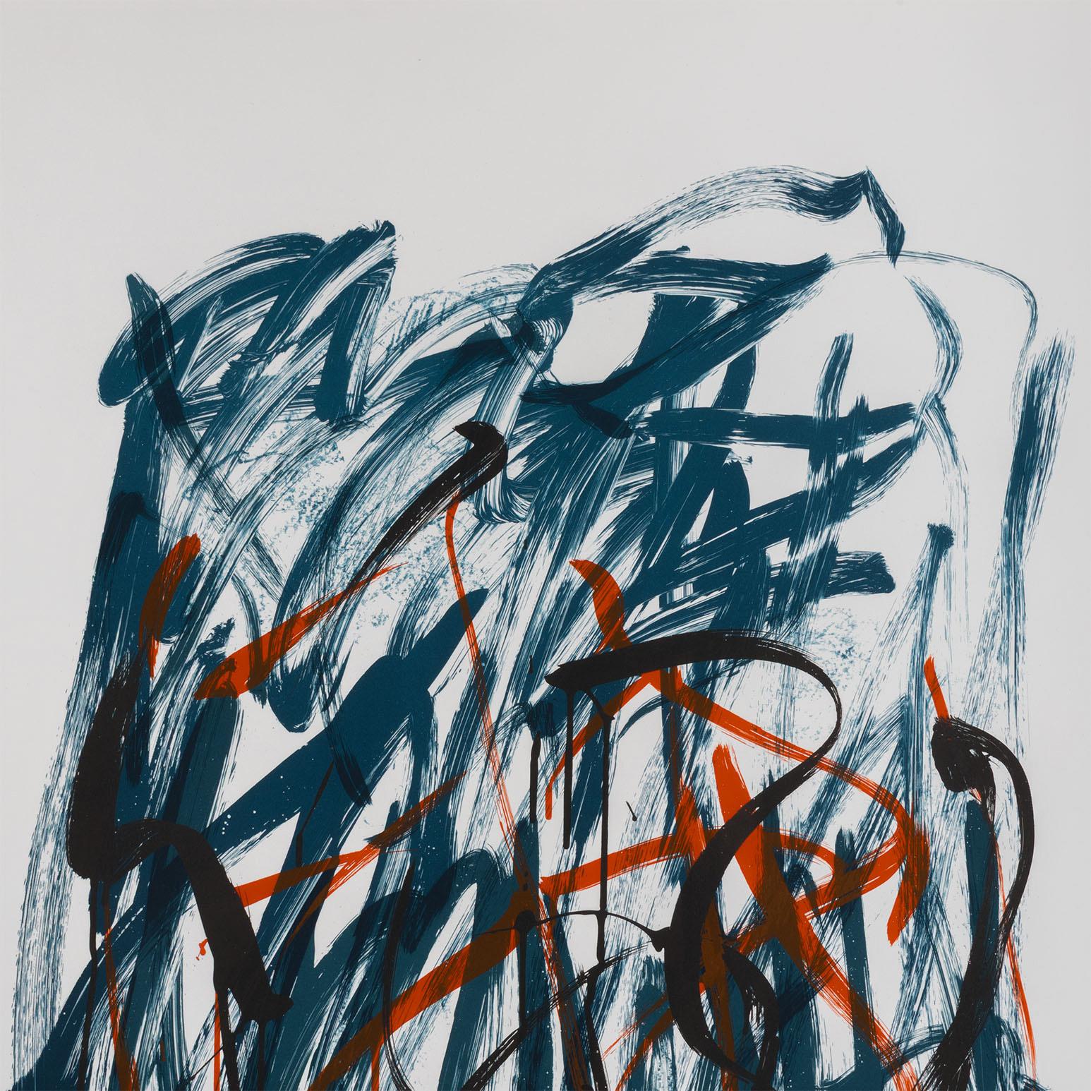 Brush - Gray Abstract Print by Joan Mitchell