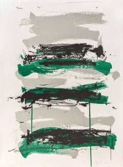 Champs (Black/Green), Abstract Expressionist Lithograph by Joan Mitchell