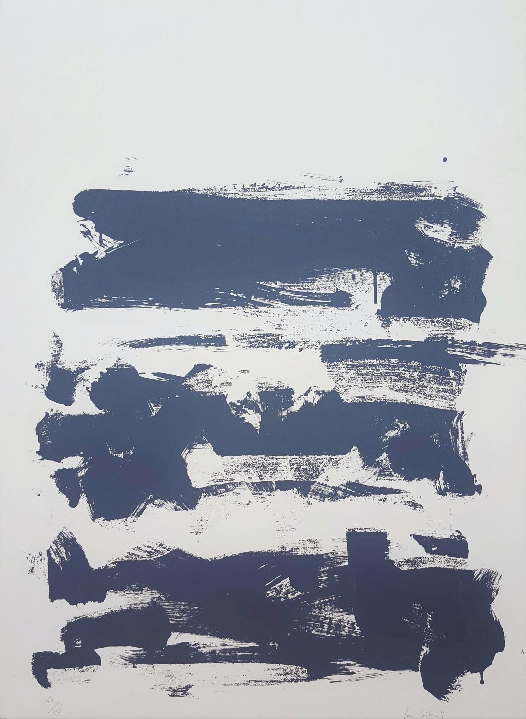 Joan Mitchell Abstract Print - Champs (Grey)