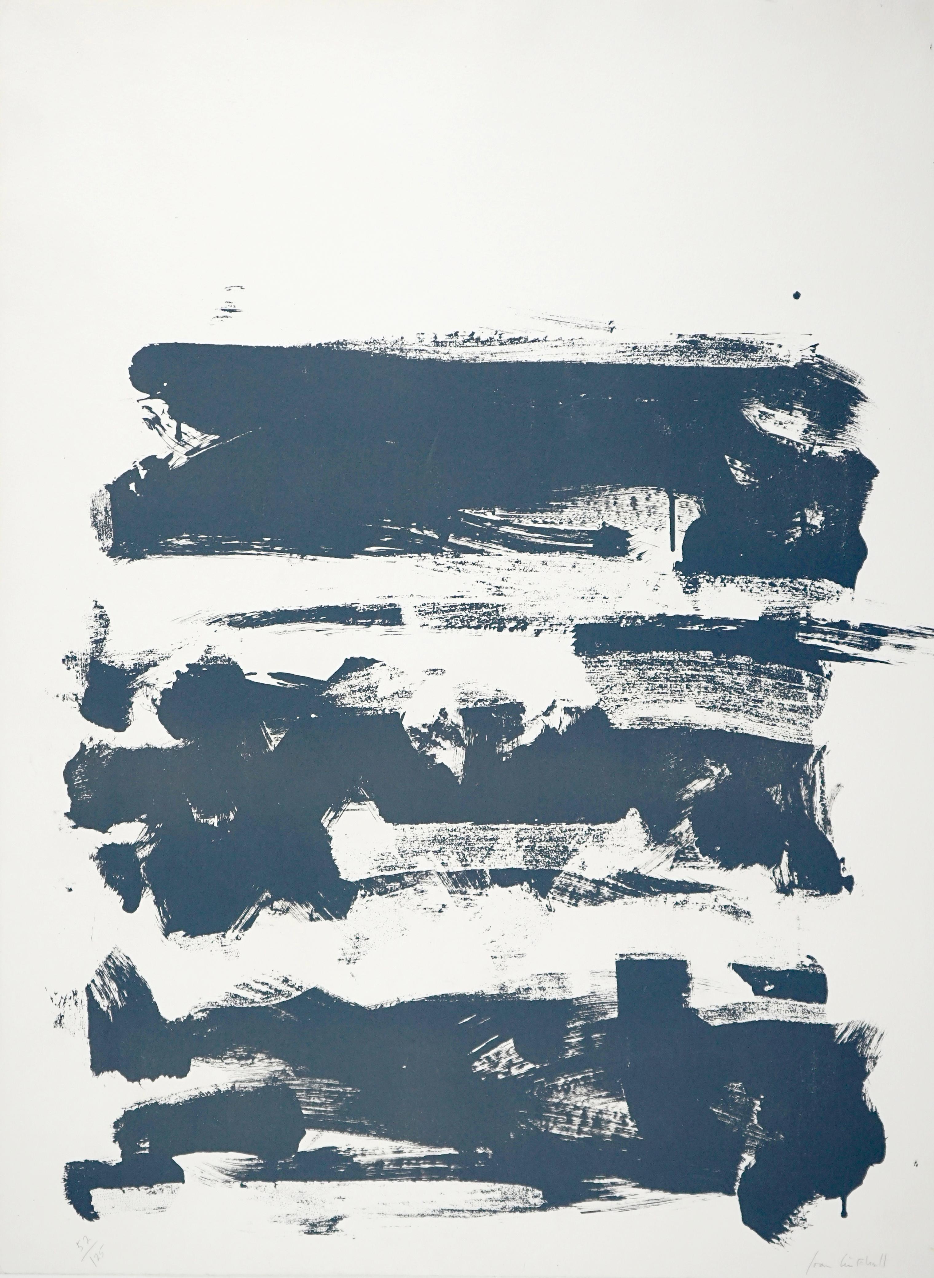 Joan Mitchell Abstract Print - Champs (Grey)