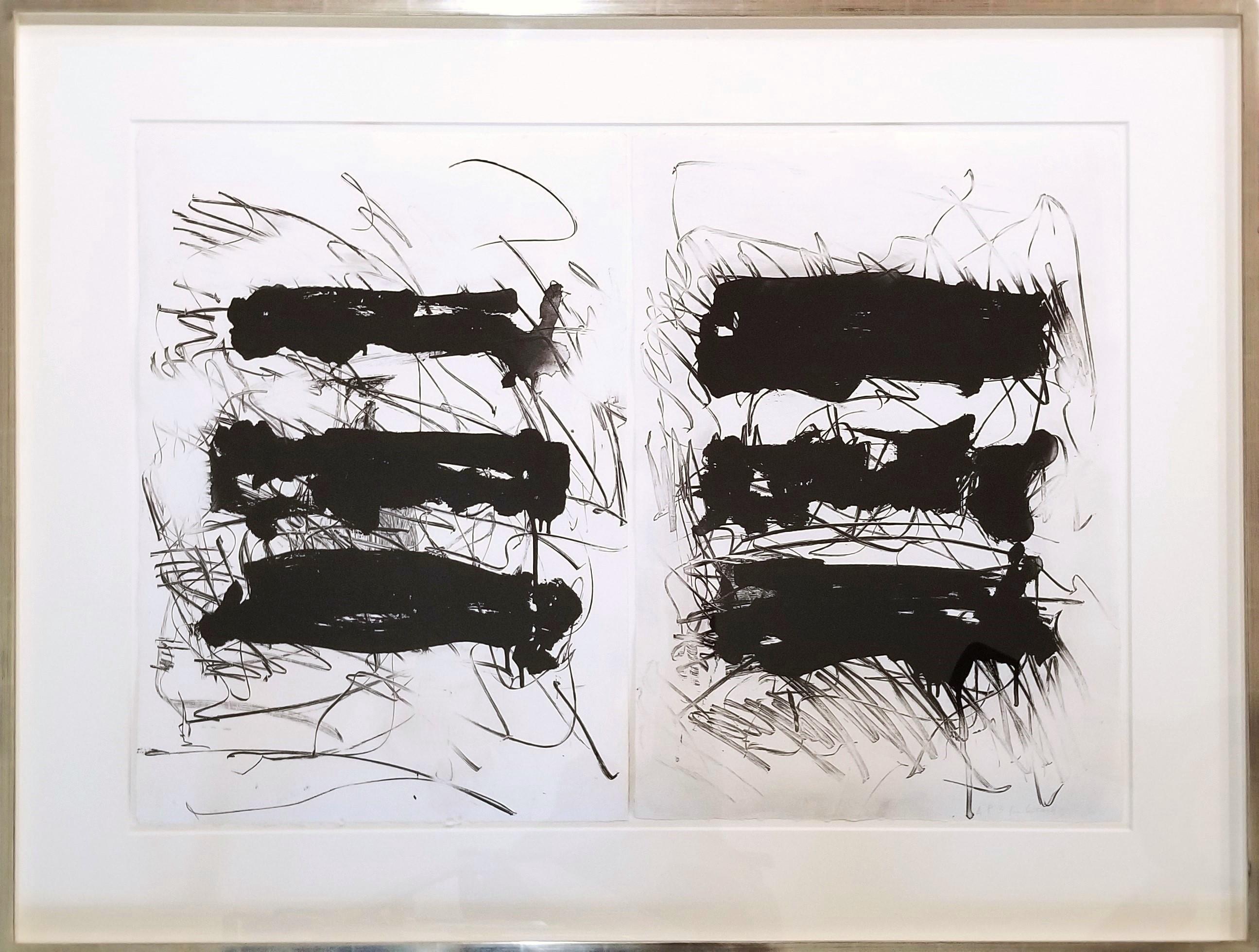 Fields I /// Joan Mitchell Large Diptych Etching Aquatint Female Abstract Artist For Sale 1