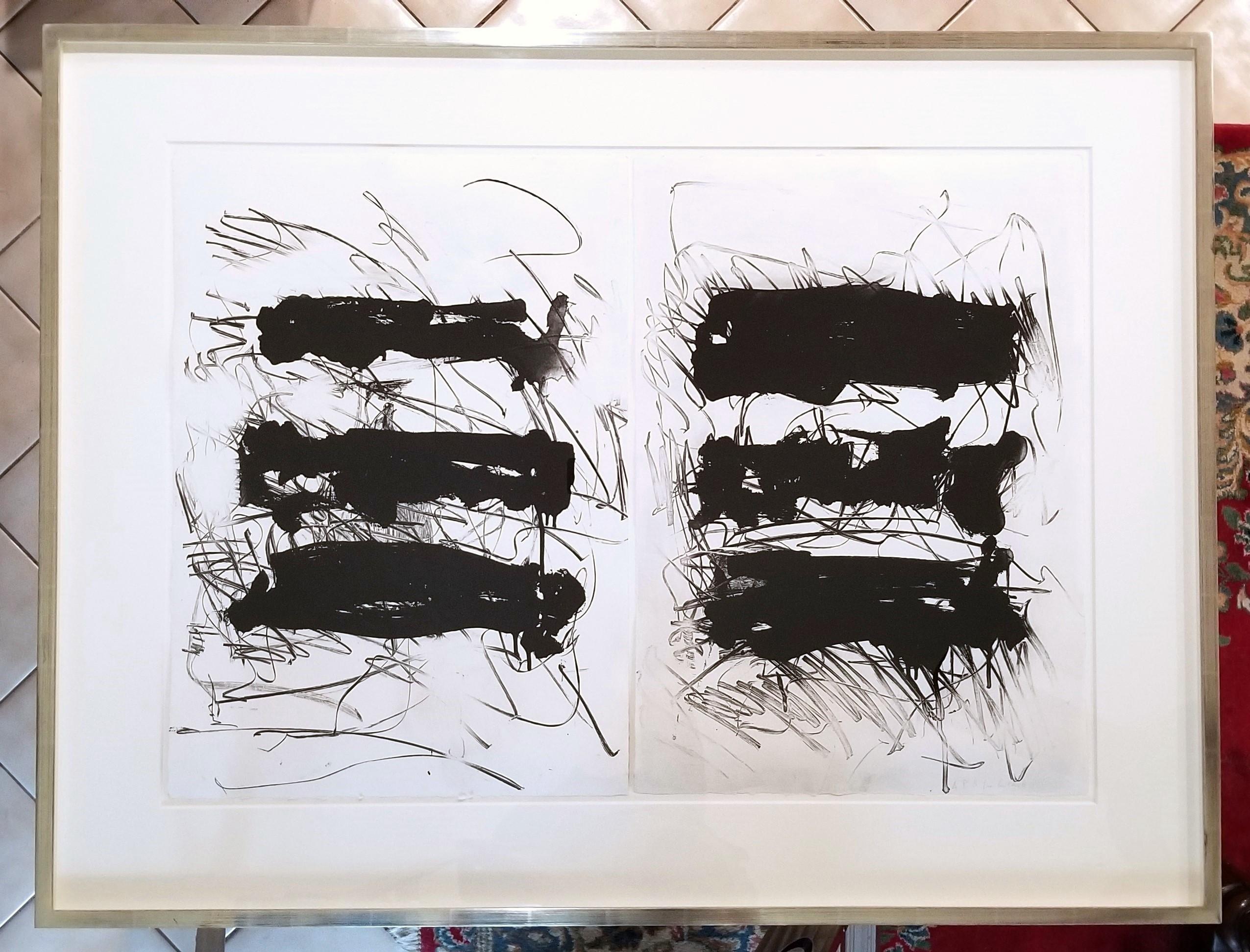 Fields I /// Joan Mitchell Large Diptych Etching Aquatint Female Abstract Artist For Sale 2