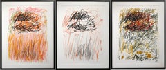 Flowers I-III from Bedford Series of Three Abstract Lithographs by Joan Mitchell