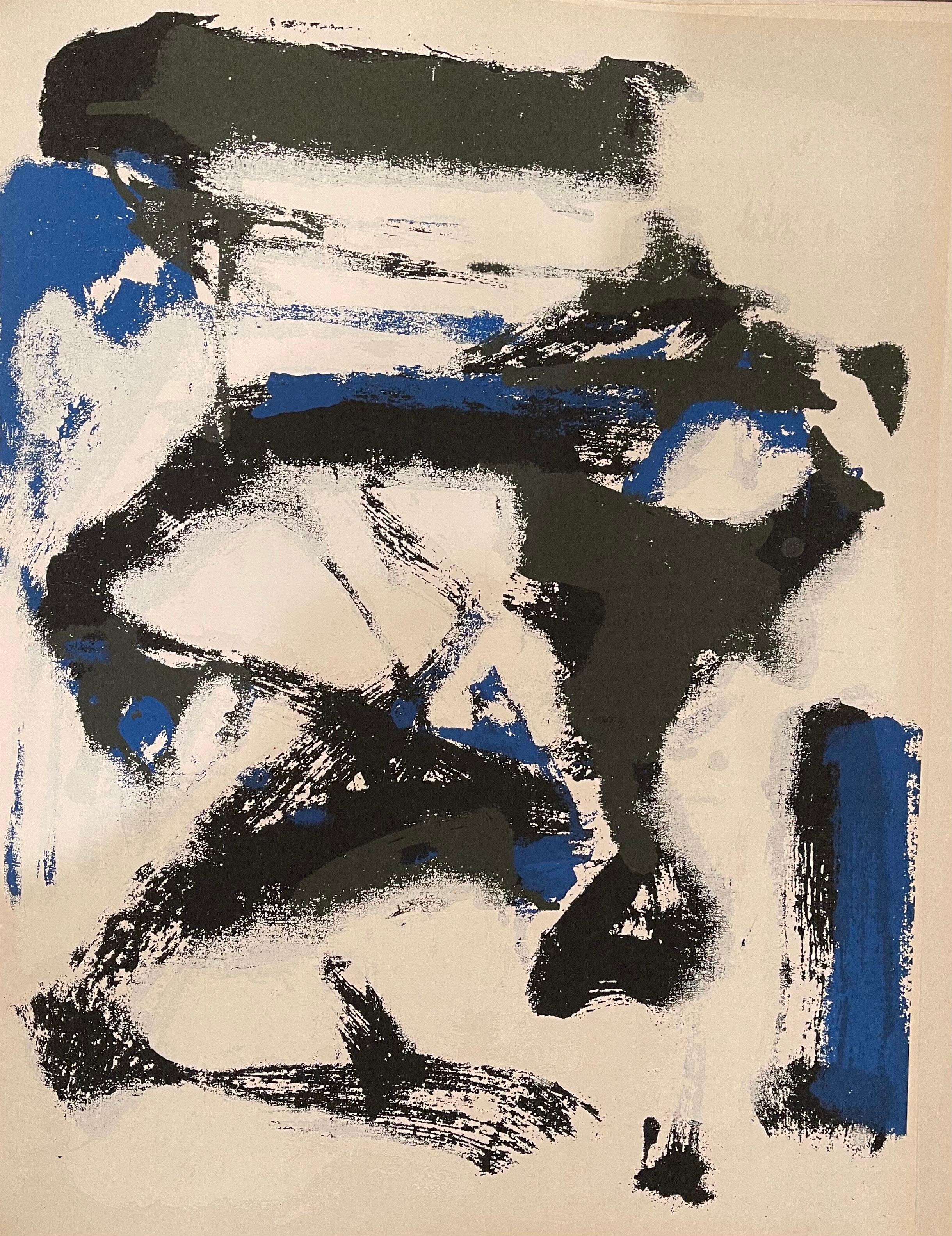 THE NEW YORK School : THE POEMS - SALUTE - ODES - PERMANENTLY - Beige Abstract Print par Joan Mitchell