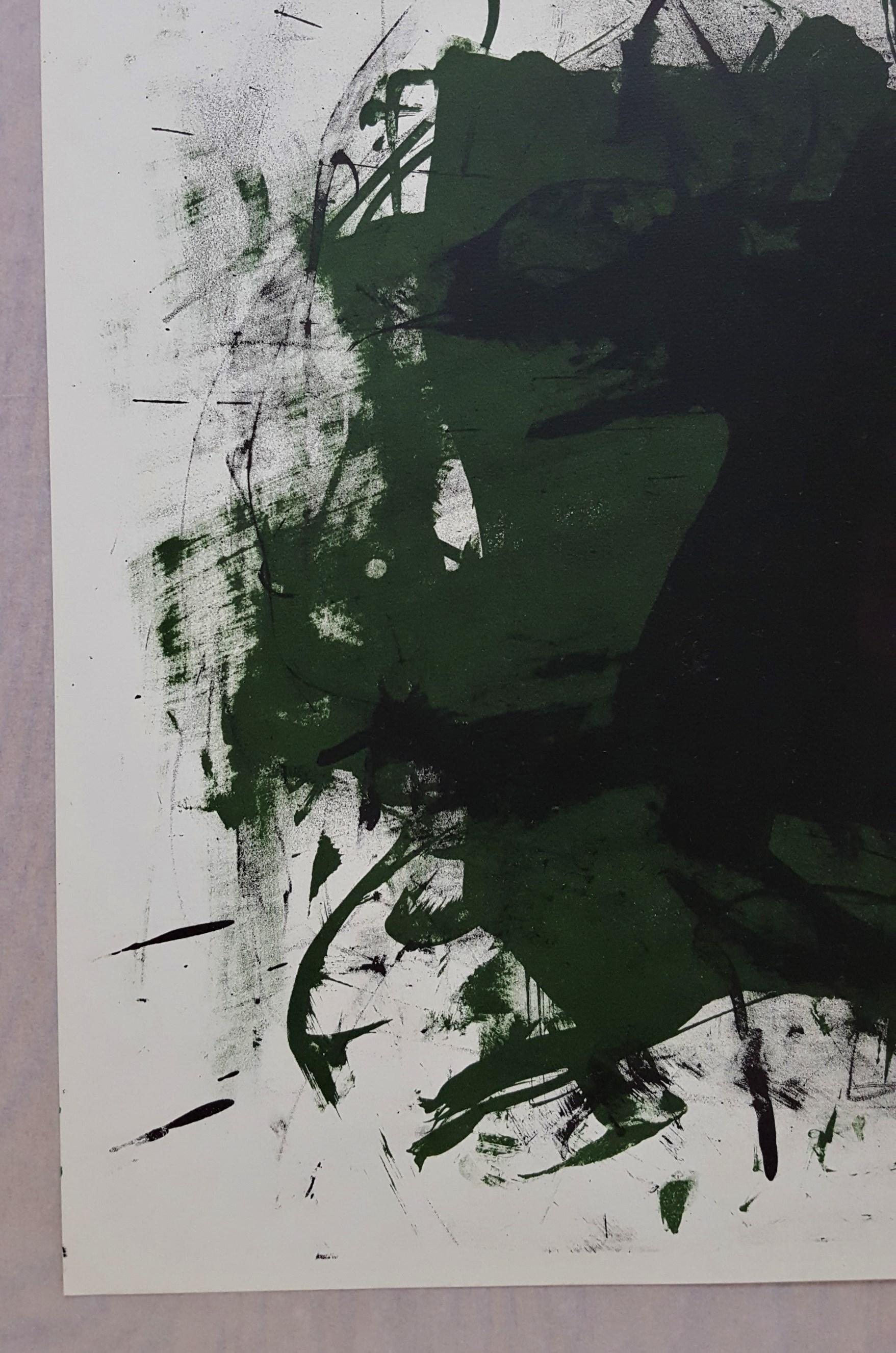 An original lithograph on white wove paper by American artist Joan Mitchell (1925-1992) titled 