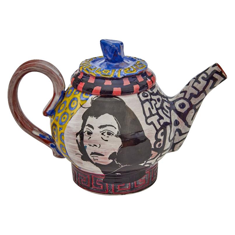 Joan Mitchell Teapot in Glazed Ceramic by Roberto Lugo