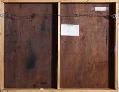 Patio trasero del edificio, pintura de Joan Nelson