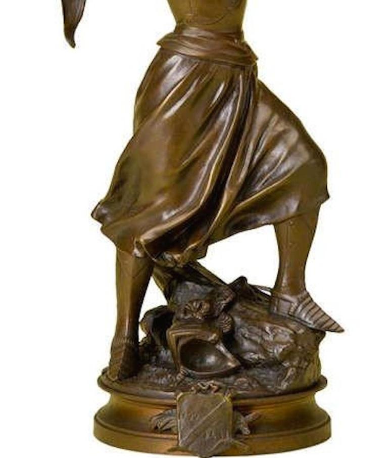 French Joan of Arc Bronze, after Adrien Etienne Gaudez, circa 1880-1910