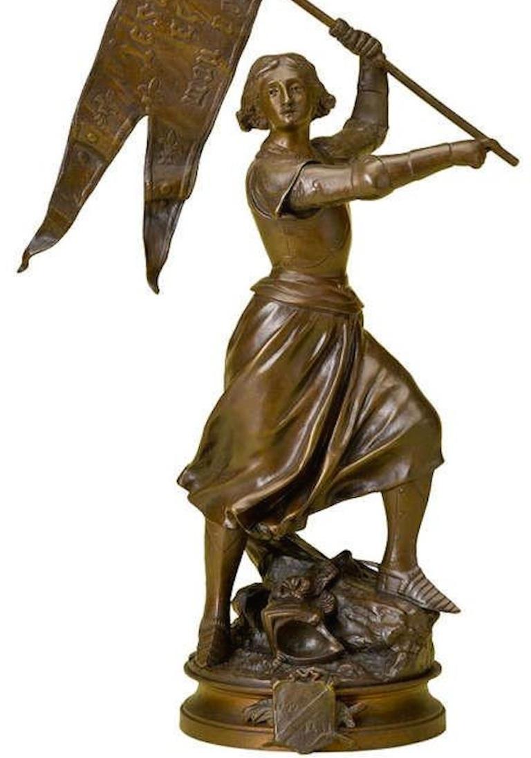 Joan of Arc Bronze, after Adrien Etienne Gaudez, circa 1880-1910 In Good Condition In Colorado Springs, CO