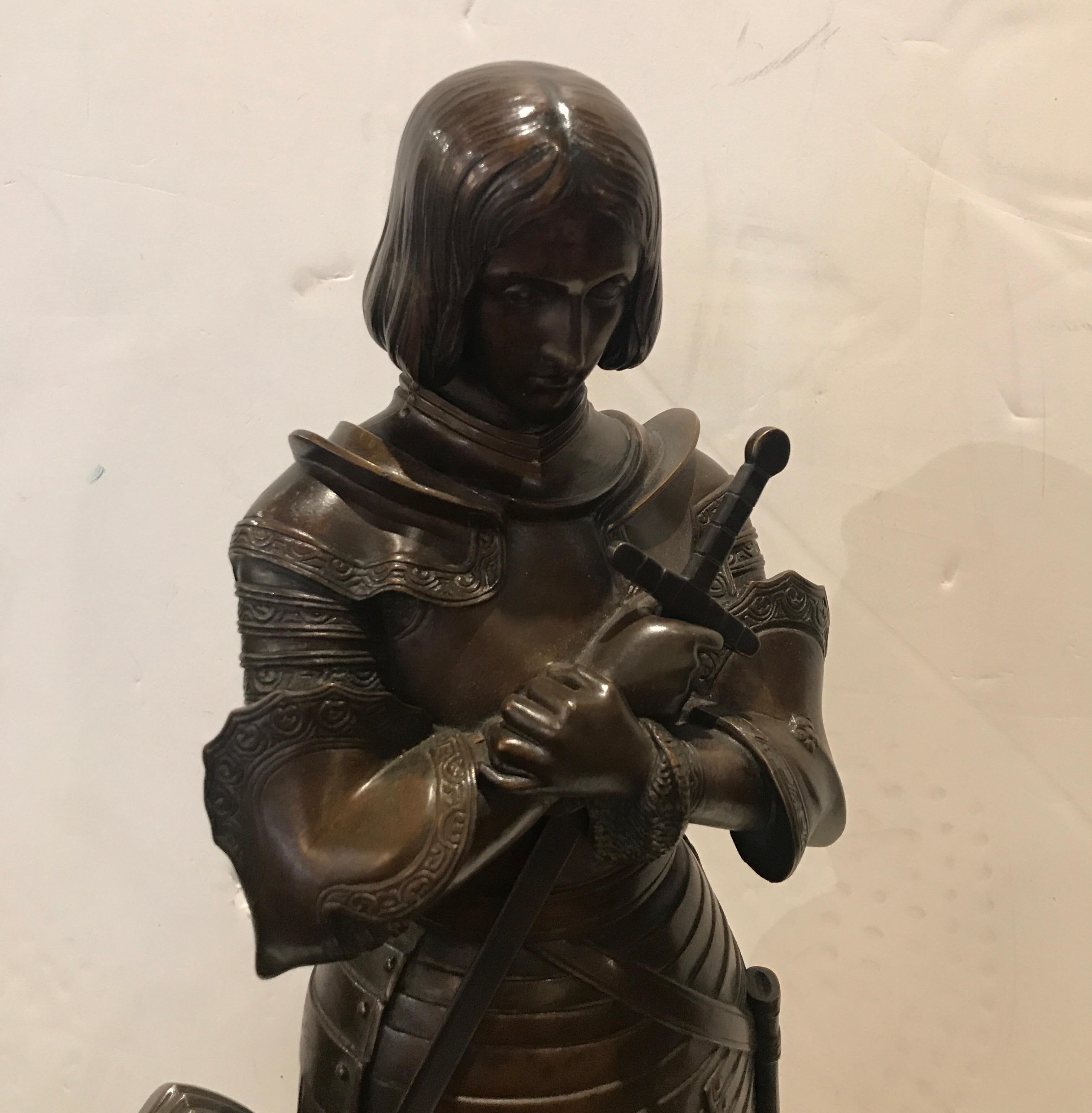 French Joan of Arc Bronze by Marie D'Orleans