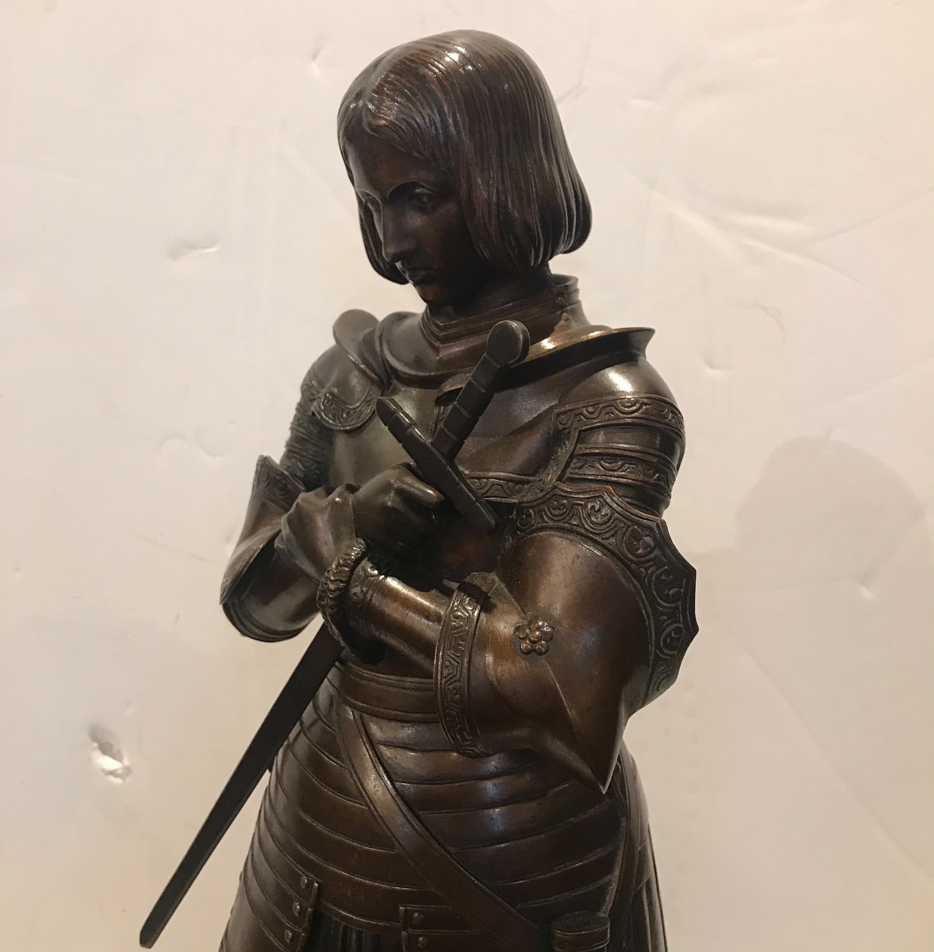 19th Century Joan of Arc Bronze by Marie D'Orleans