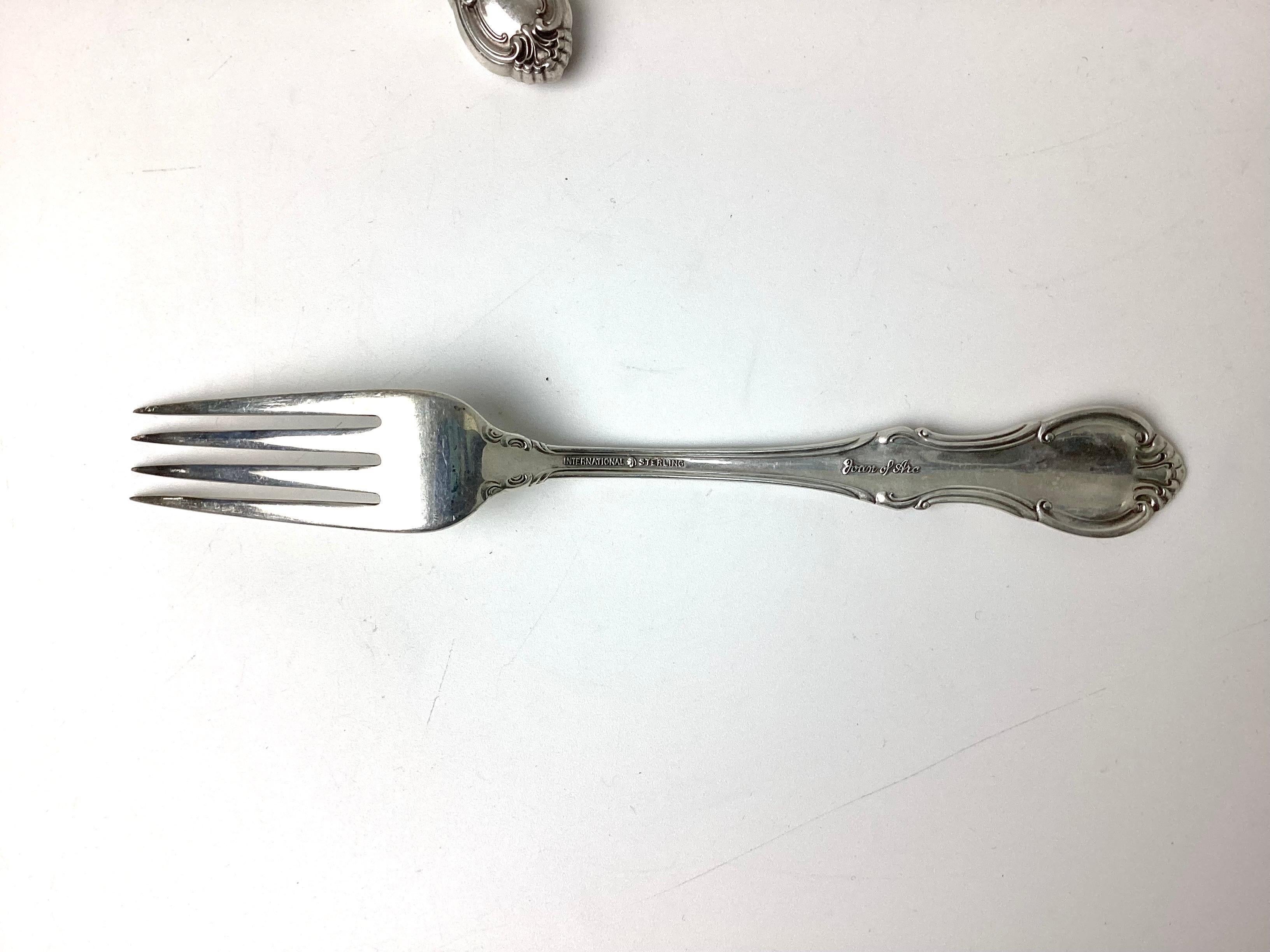 Mid-20th Century Joan of Arc by International Sterling Flatware Service for 12 Set 56 Pcs Serving