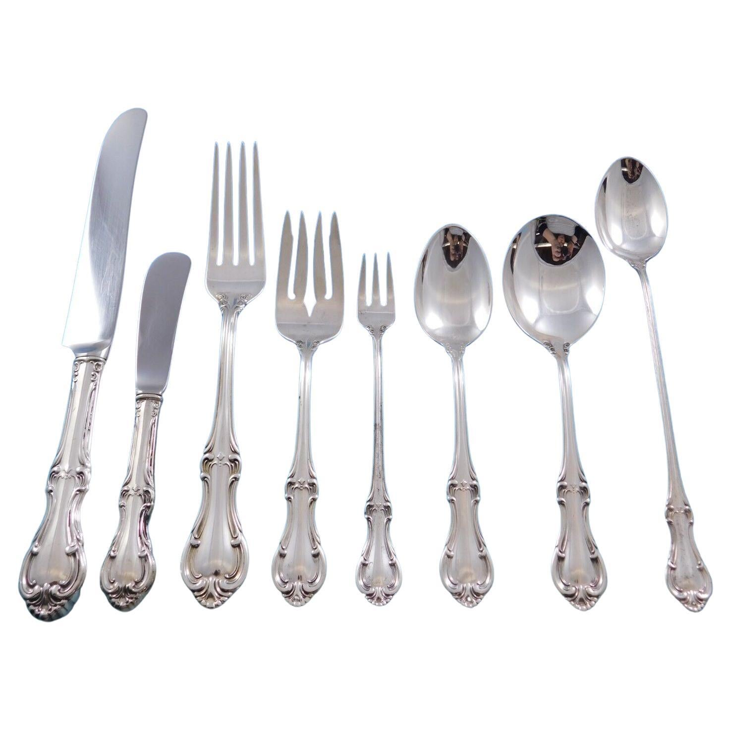 Joan of Arc by International Sterling Silver Flatware Set 8 Service 64 Pieces For Sale