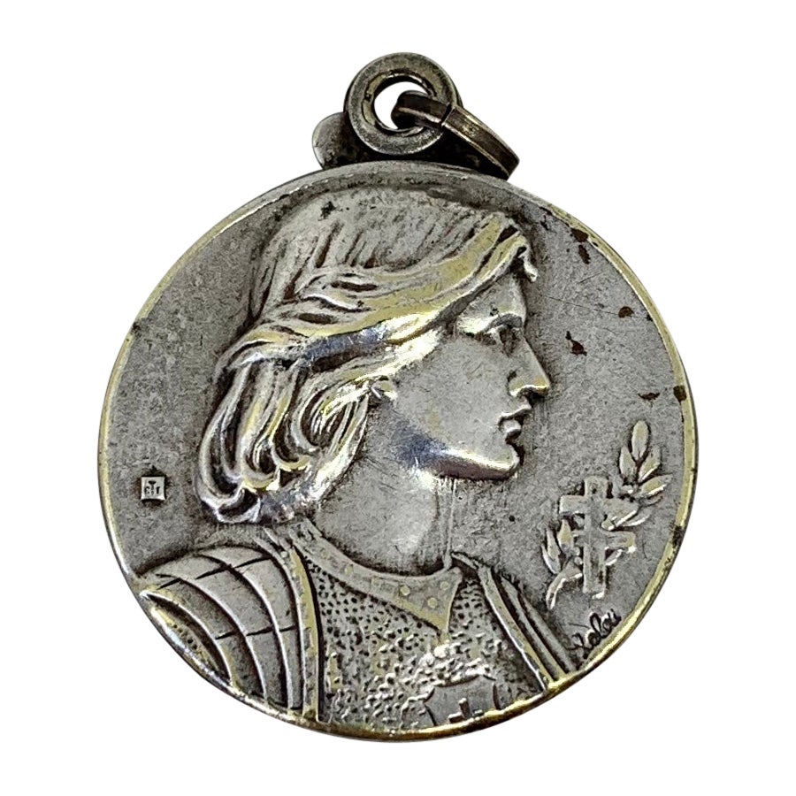 Joan of Arc Locket Rare French Art Nouveau Jeanne D
arc Silver Pendant Necklace