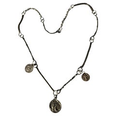 Collana a catena con medaglia di Giovanna d'Arco