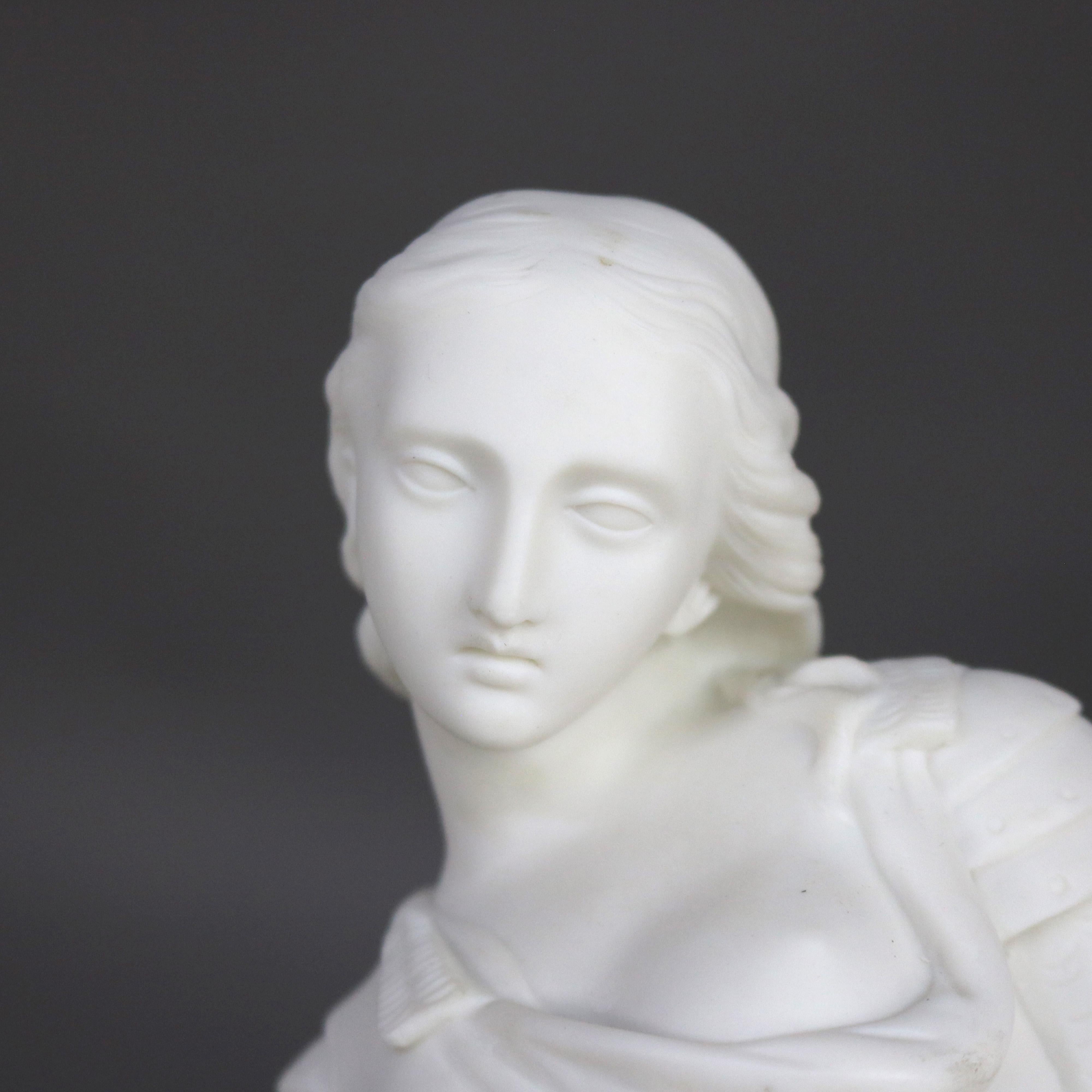 Antique Joan of Arc Parian Bisque Porcelain Sculpture Signed John Bell C1848

Measures - 12.75