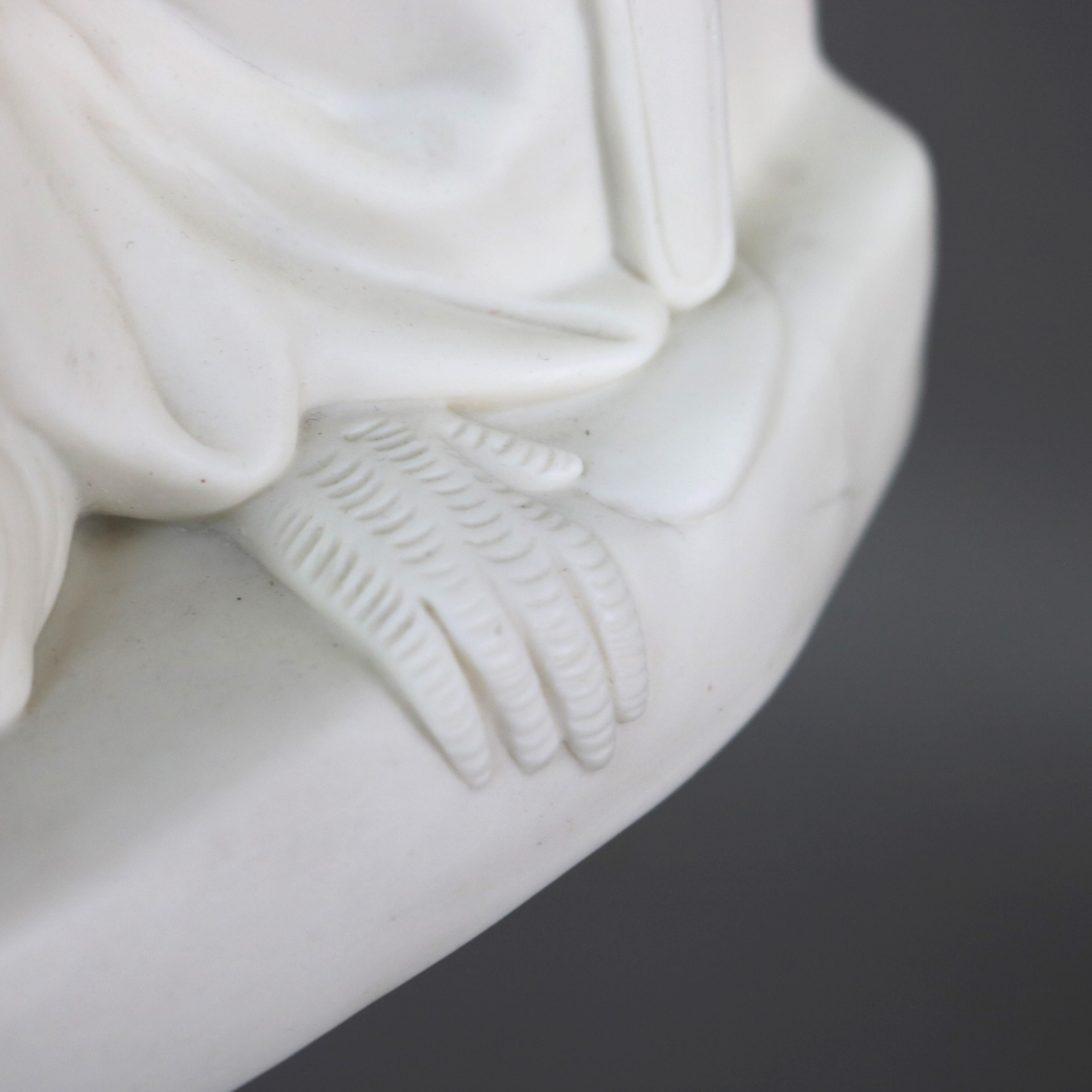 Joan of Arc Parian Bisque Porcelain Sculpture Signed John Bell C1848 For Sale 4