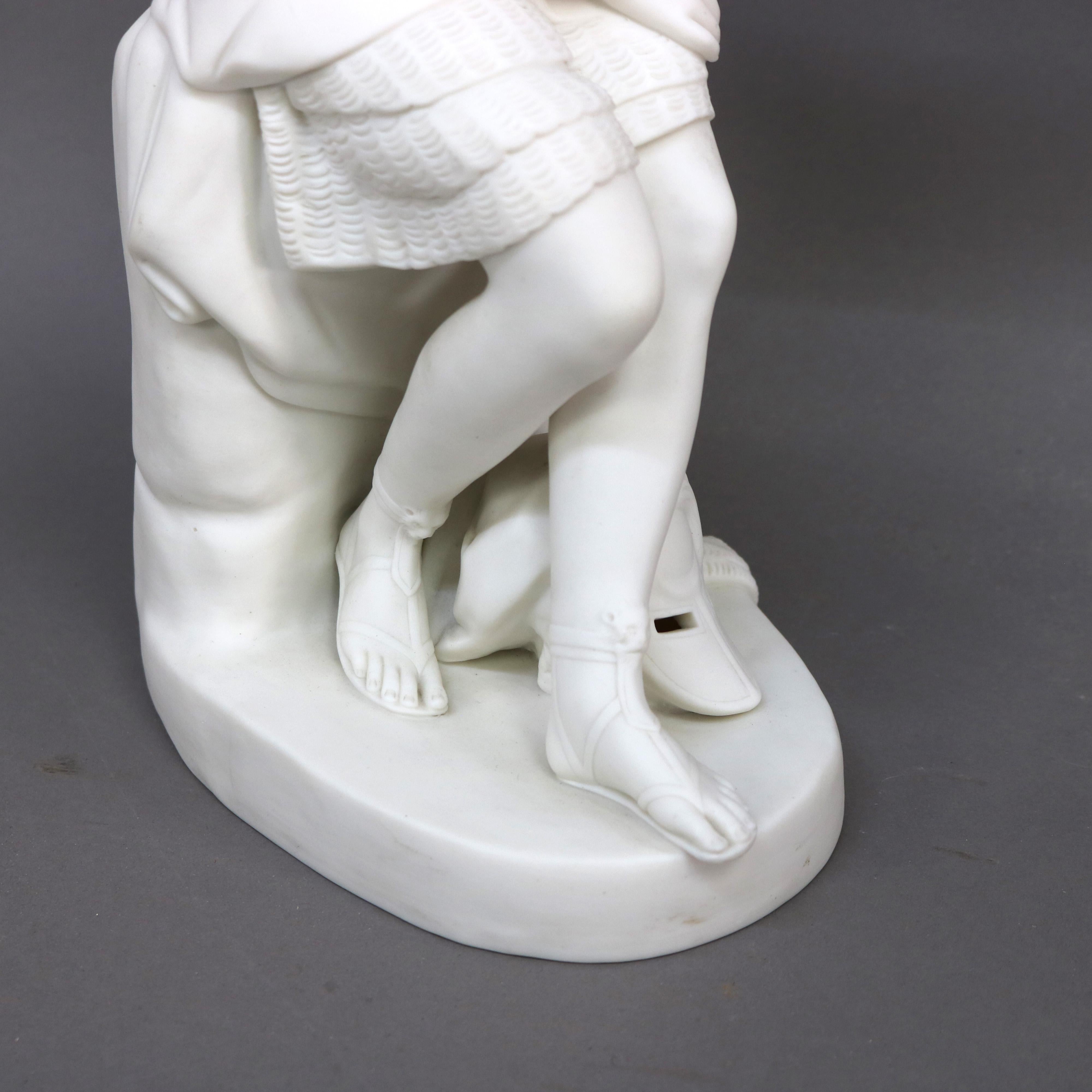 Joan of Arc Parian Bisque Porcelain Sculpture Signed John Bell C1848 For Sale 5