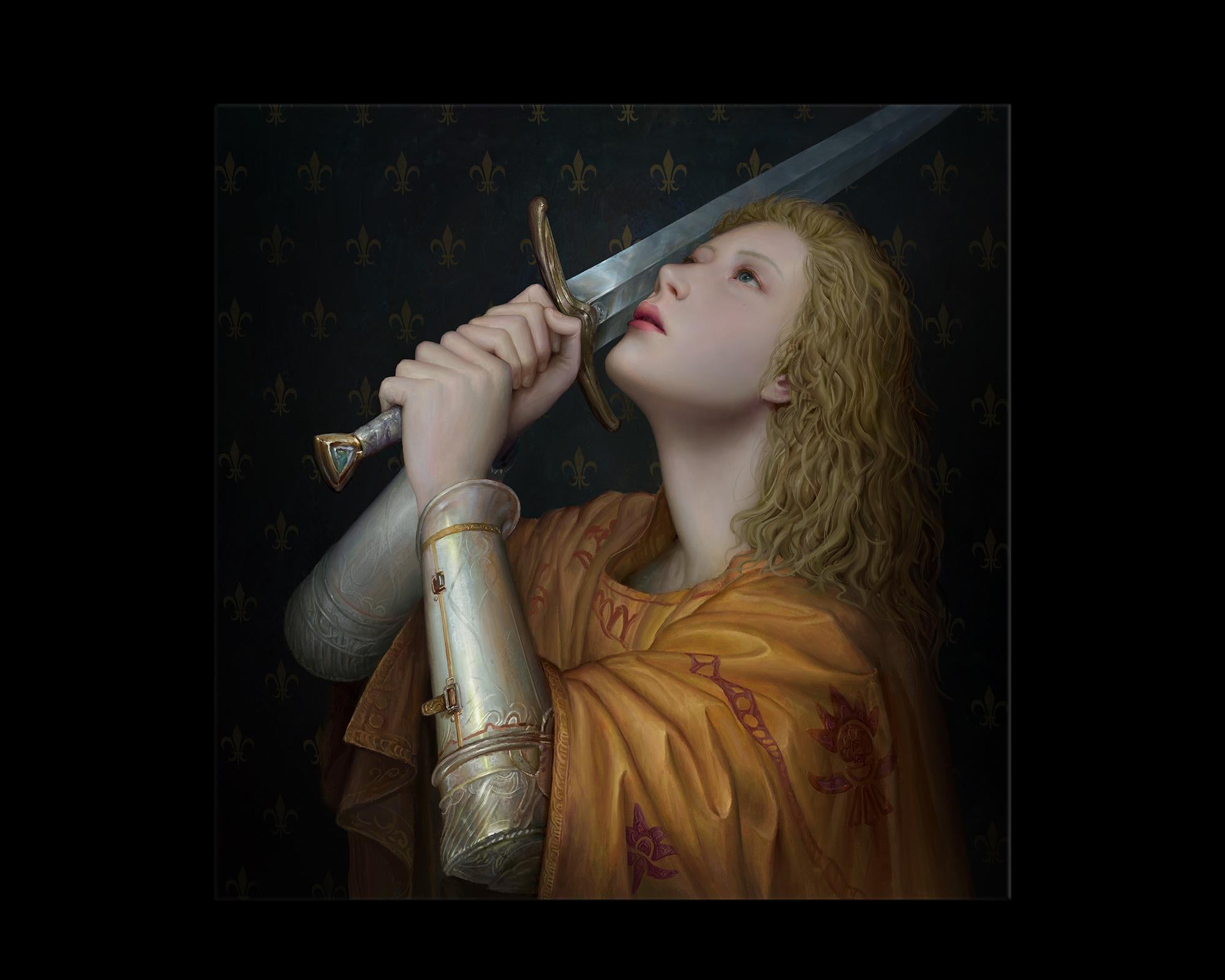 Joan of Arc, Renaissance Style by Modern Digital Artist Kunlin Lee In New Condition For Sale In Fairhope, AL