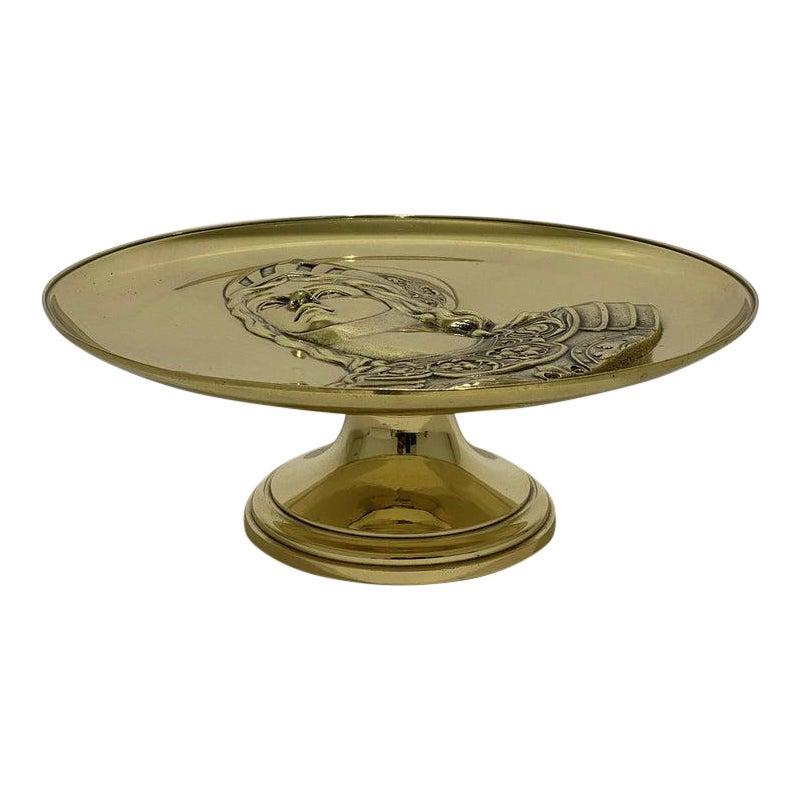 Joan of Arc Tazza in Polished Bronze Doré For Sale