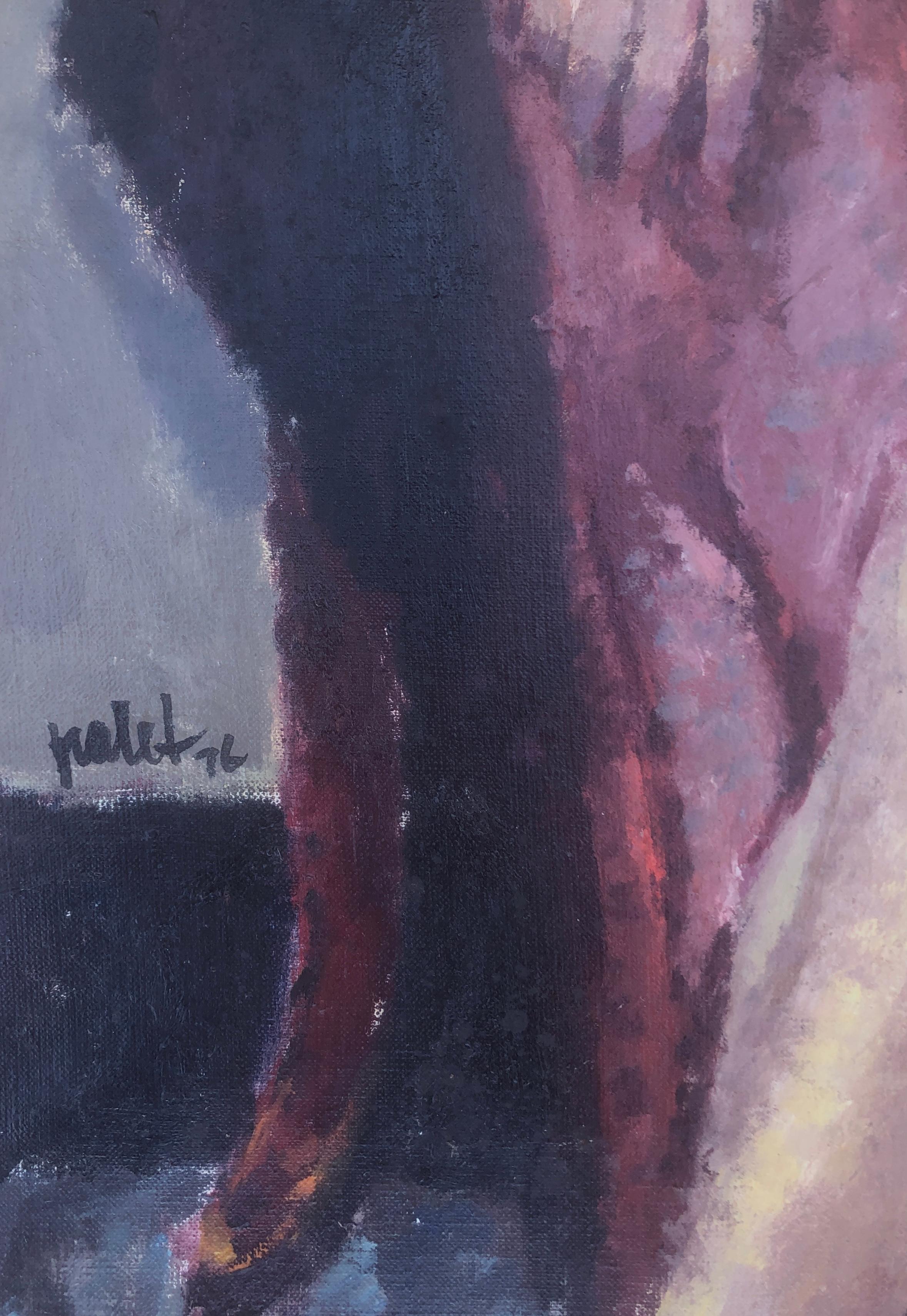 Mujer desnuda óleo sobre lienzo pintura retrato - Painting de Joan Palet