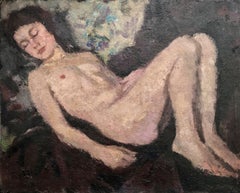 Woman Female nude oil on canvas painting