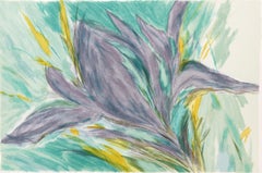 Iris, Signed Floral Lithograph by Joan Paley