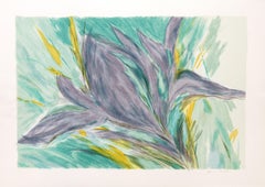 Iris, Signed Floral Lithograph by Joan Paley