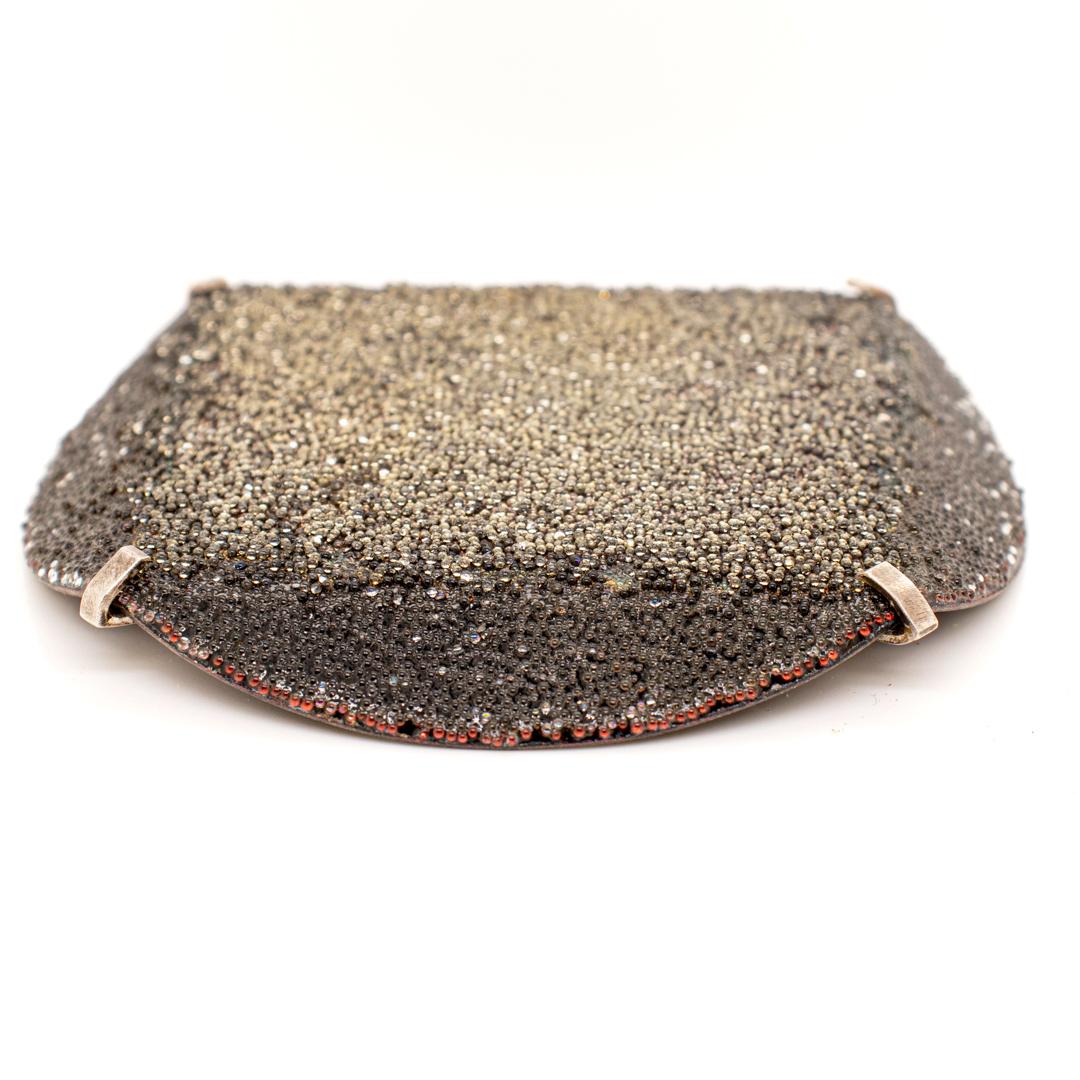 Joan Parcher Glass & Vitreous Enamel on Copper with Silver Brooch For Sale 5