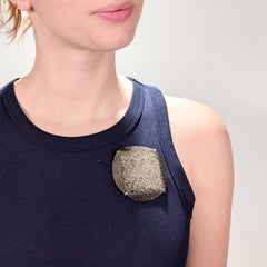 Joan Parcher Glass & Vitreous Enamel on Copper with Silver Brooch