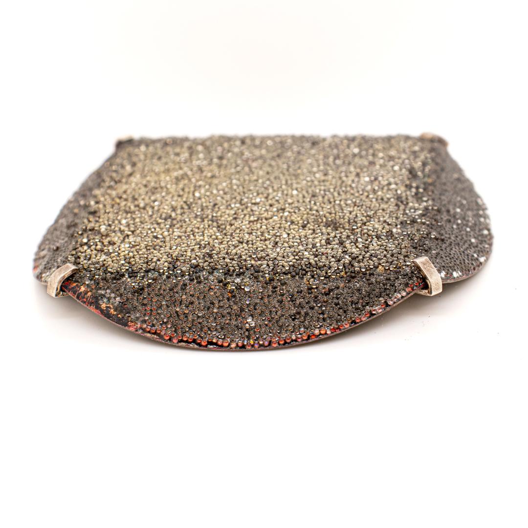 Joan Parcher Glass & Vitreous Enamel on Copper with Silver Brooch For Sale 2