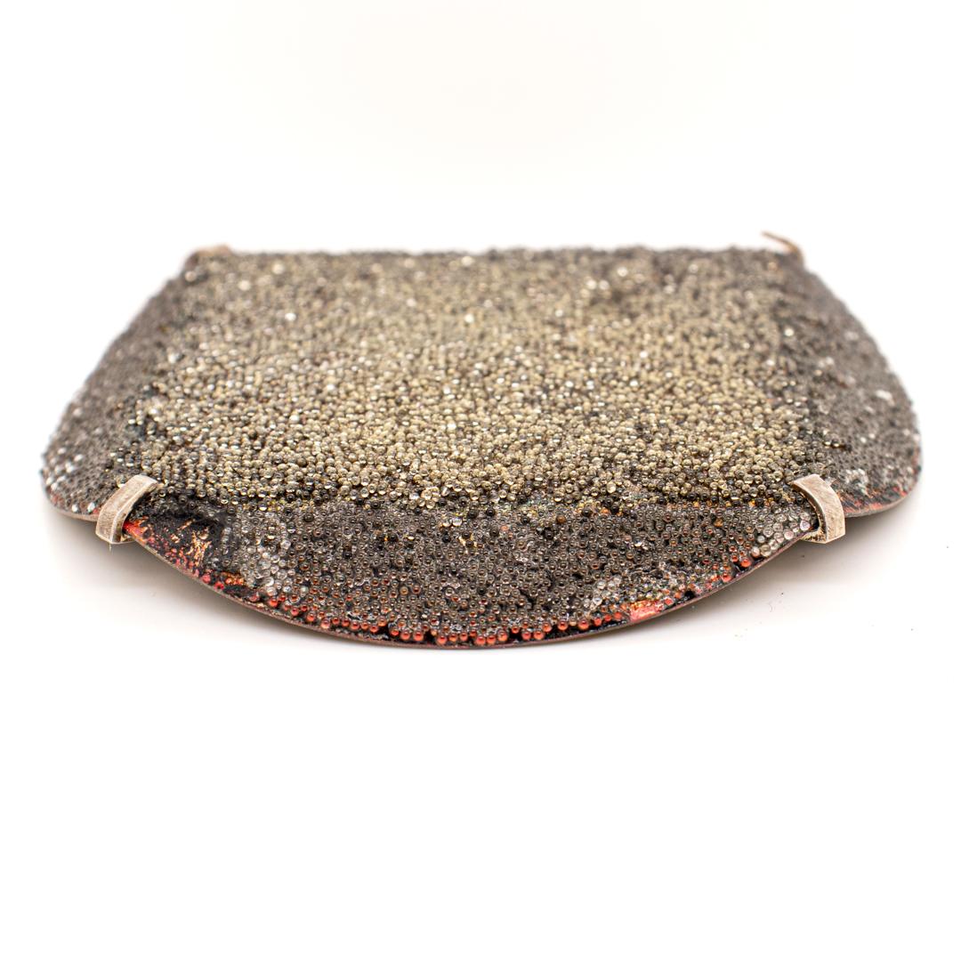 Joan Parcher Glass & Vitreous Enamel on Copper with Silver Brooch For Sale 3
