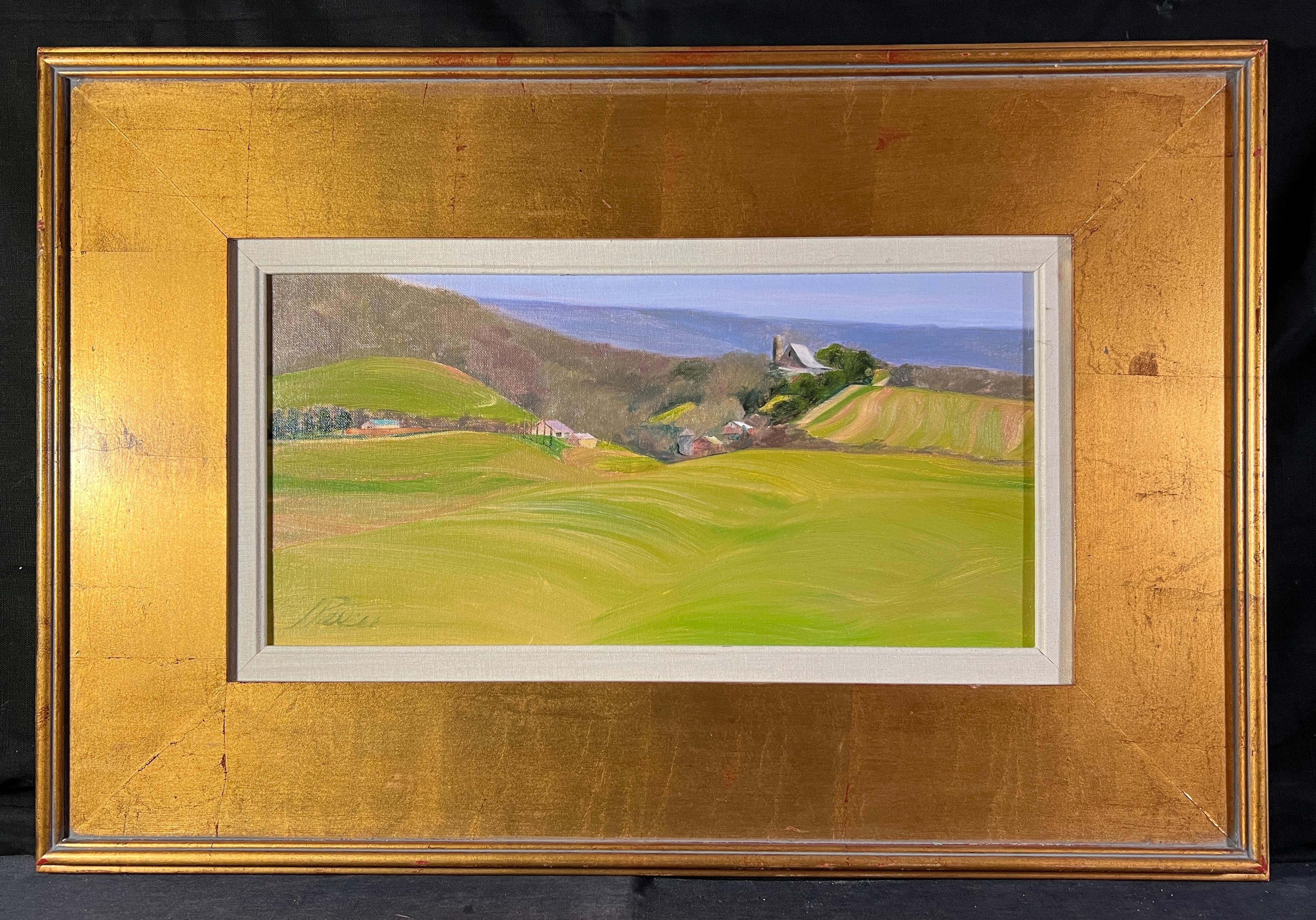 Campi di paglia - Painting Impressionismo americano di Joan Parker