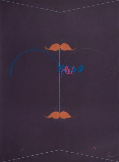 Lithographie d'art originale espagnole de 1974 signée en édition limitée n16