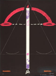  Spanische signierte Original-Kunstdrucklithographie n21 in limitierter Auflage, 1974