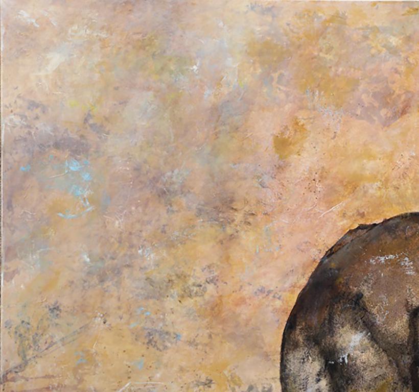 Brau - 21st Century, Contemporary, Figurative, Oil Painting, Canvas, Bull - Brown Animal Painting by Joan Peris