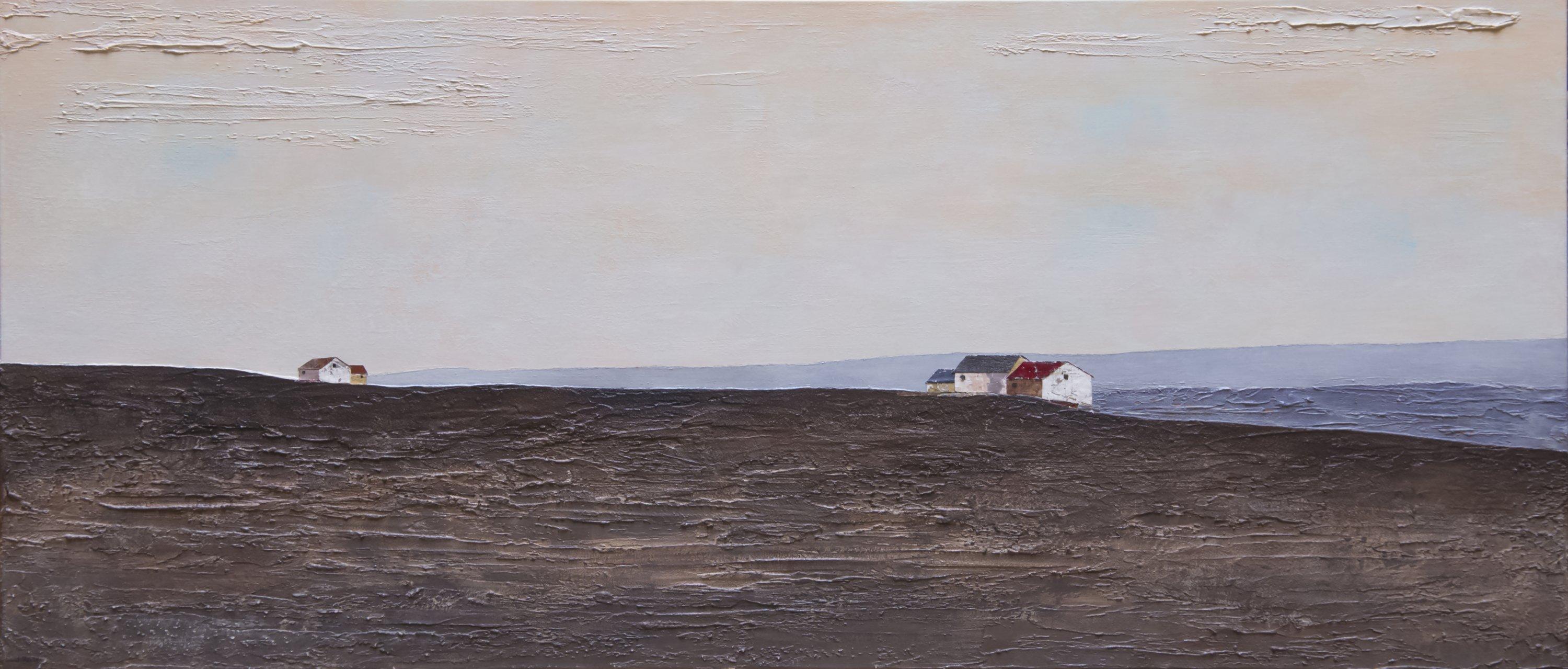 Joan Peris Landscape Painting - Ca La Nuri - 21st Century, Contemporary, Landscape, Collage, Painting