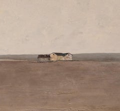 Ca L'Estany - 21st Century, Contemporary, Figurative Landscape Painting, Collage