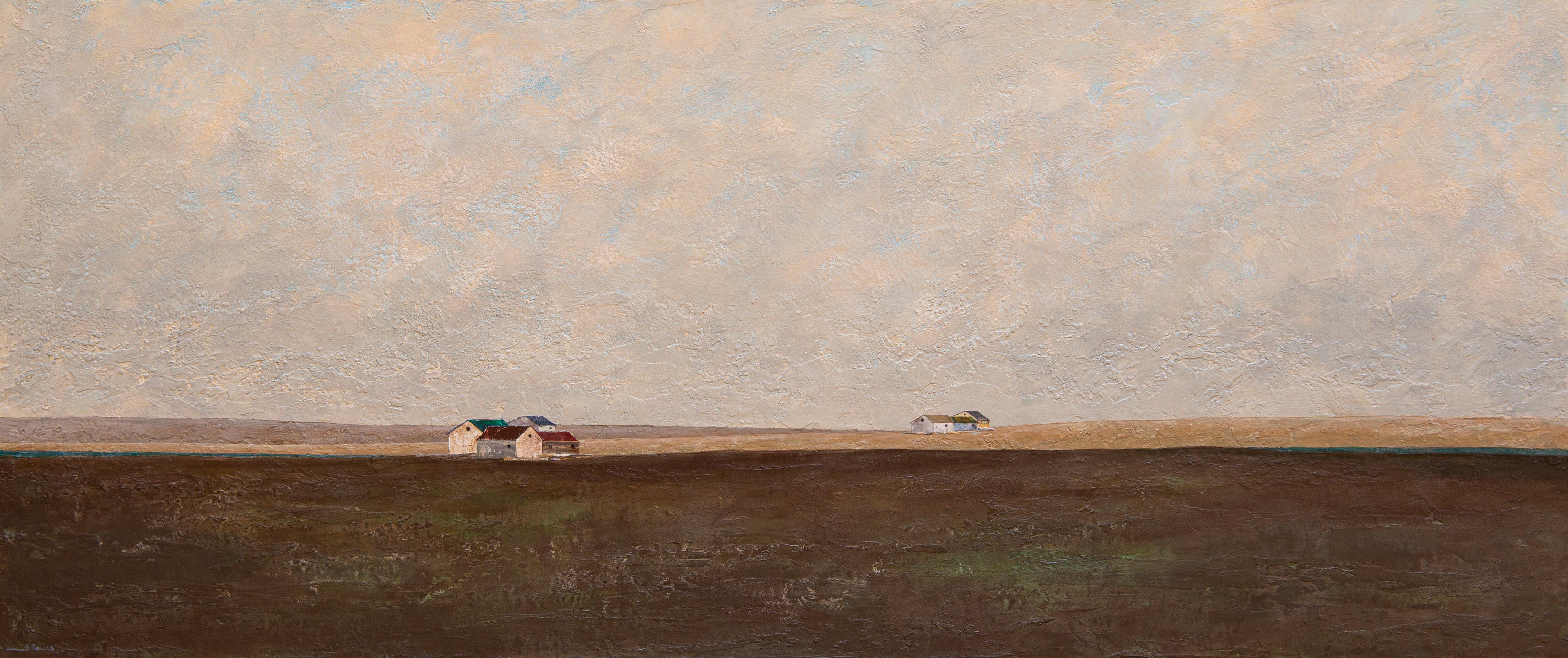 Joan Peris Landscape Painting - M23 Ca N'Amadeu - 21st Century, Contemporary, Landscape, Collage, Painting