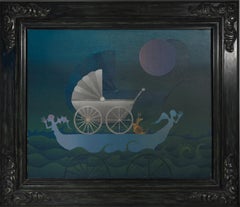 Joan Ponç. Viaggio notturno n. 8. 1982. Olio su tela. 65 x 81 cm.