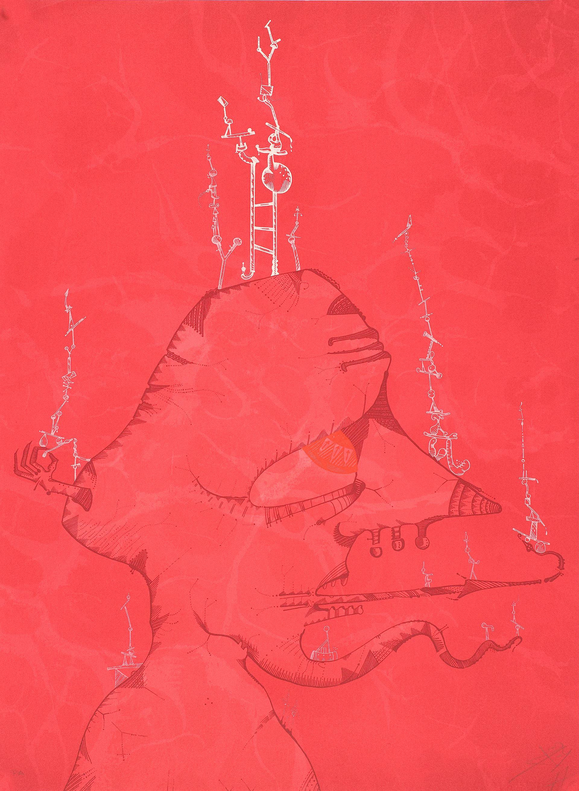 Joan Ponç Spanish Artist Original Hand Signed engraving 1977 n2