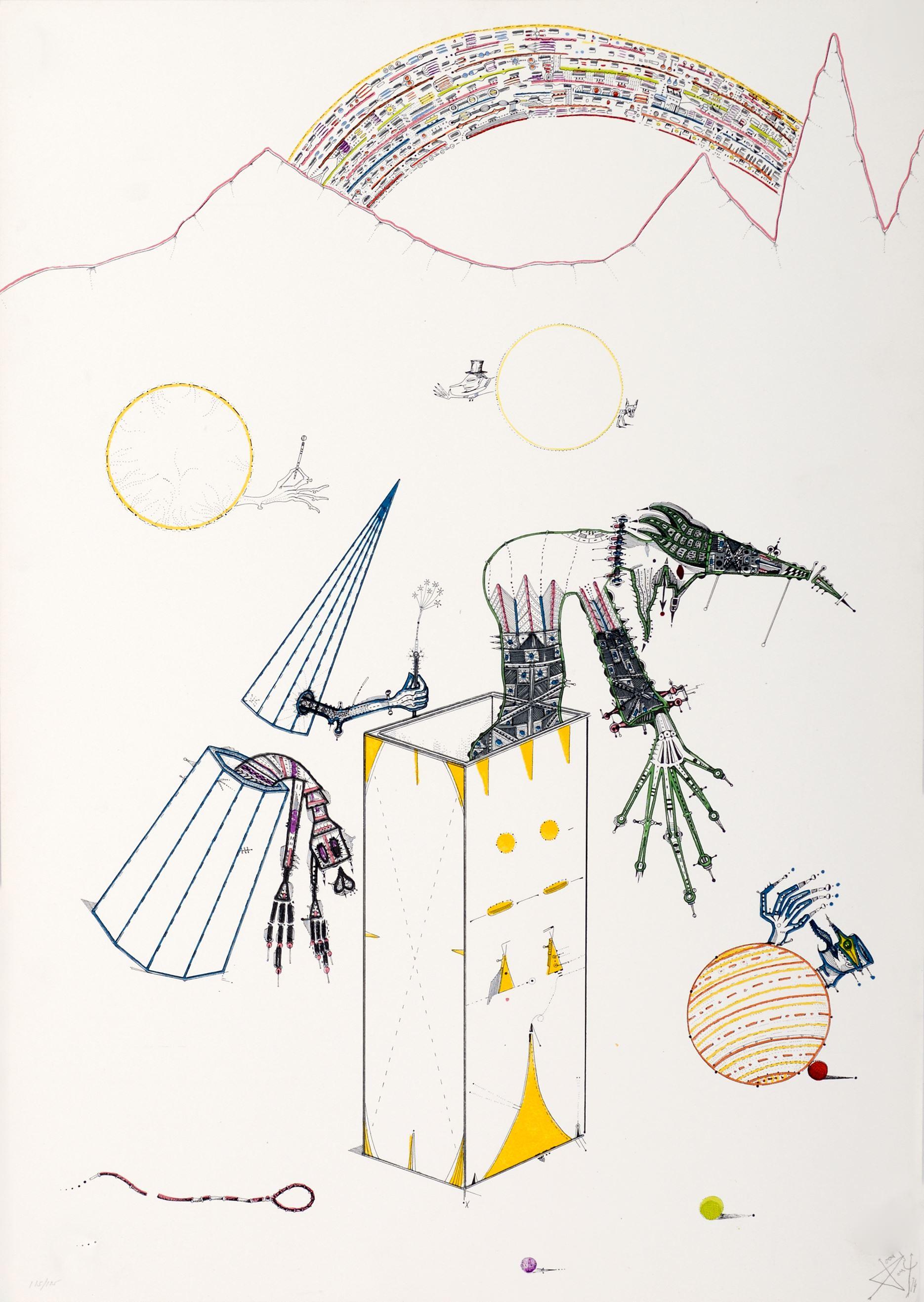 Joan Ponç (Spain, 1927-1984)
'Sin título', 1974
silkscreen on paper
27.2 x 18.9 in. (69 x 48 cm.)
Edition of 125
ID: PON1135-001-125
Hand-signed by author
_______________________________________________________
Joan Ponç was a Spanish artist and one