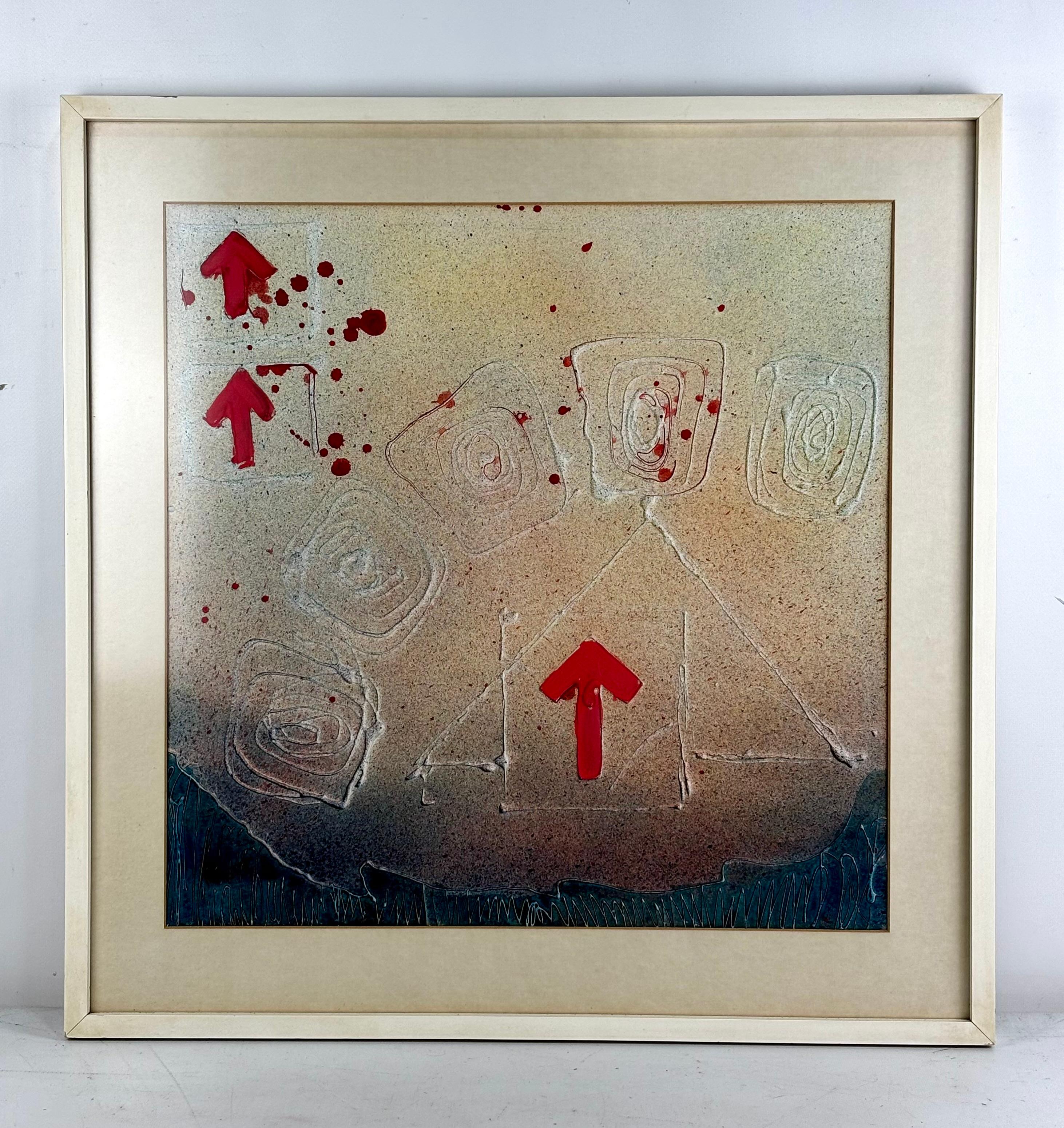 Joan Raset – Abstract & Figurative Mixed Media, 1970s For Sale 1