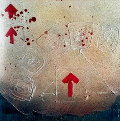 oan Raset - Tecnica mista astratta e figurativa, anni '70