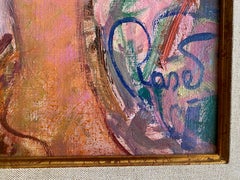 Primavera en jardín (Printemps dans le jardin). Figure féminine post-impressionniste assise