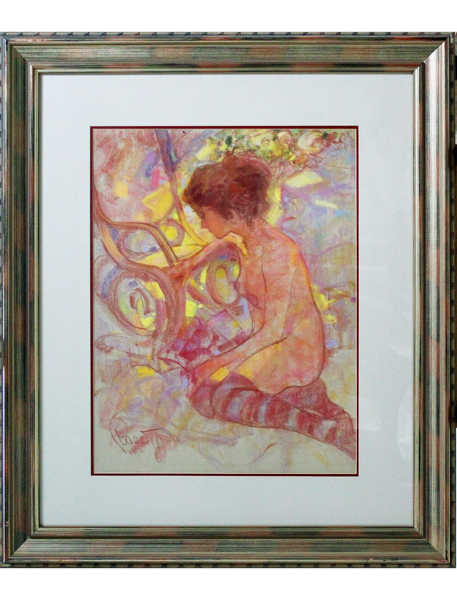 Joan Raset Pastel on Carson Paper Painting 