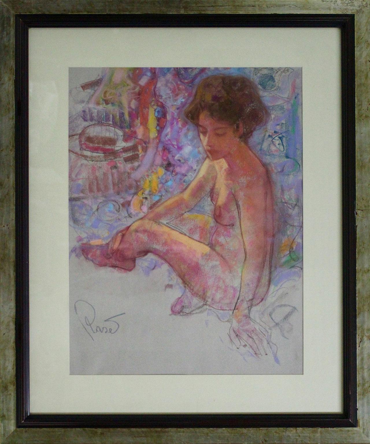 Expectations - Joan Raset Pastel on Carson Paper Painting Impressionist  For Sale 2