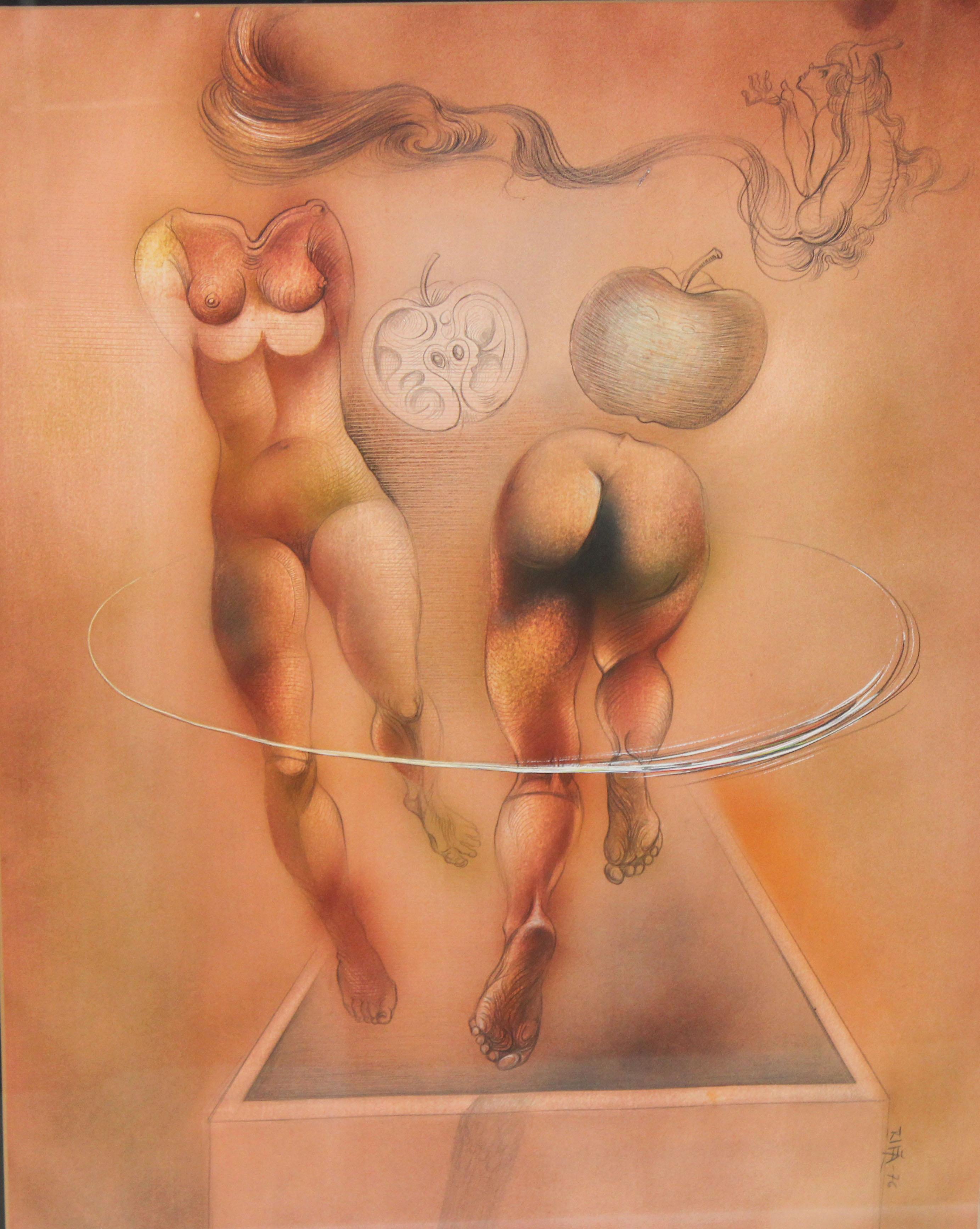 Joan Rifà Benet  Abstract Painting - Técnica mixta - Composición onírica - Año 1976