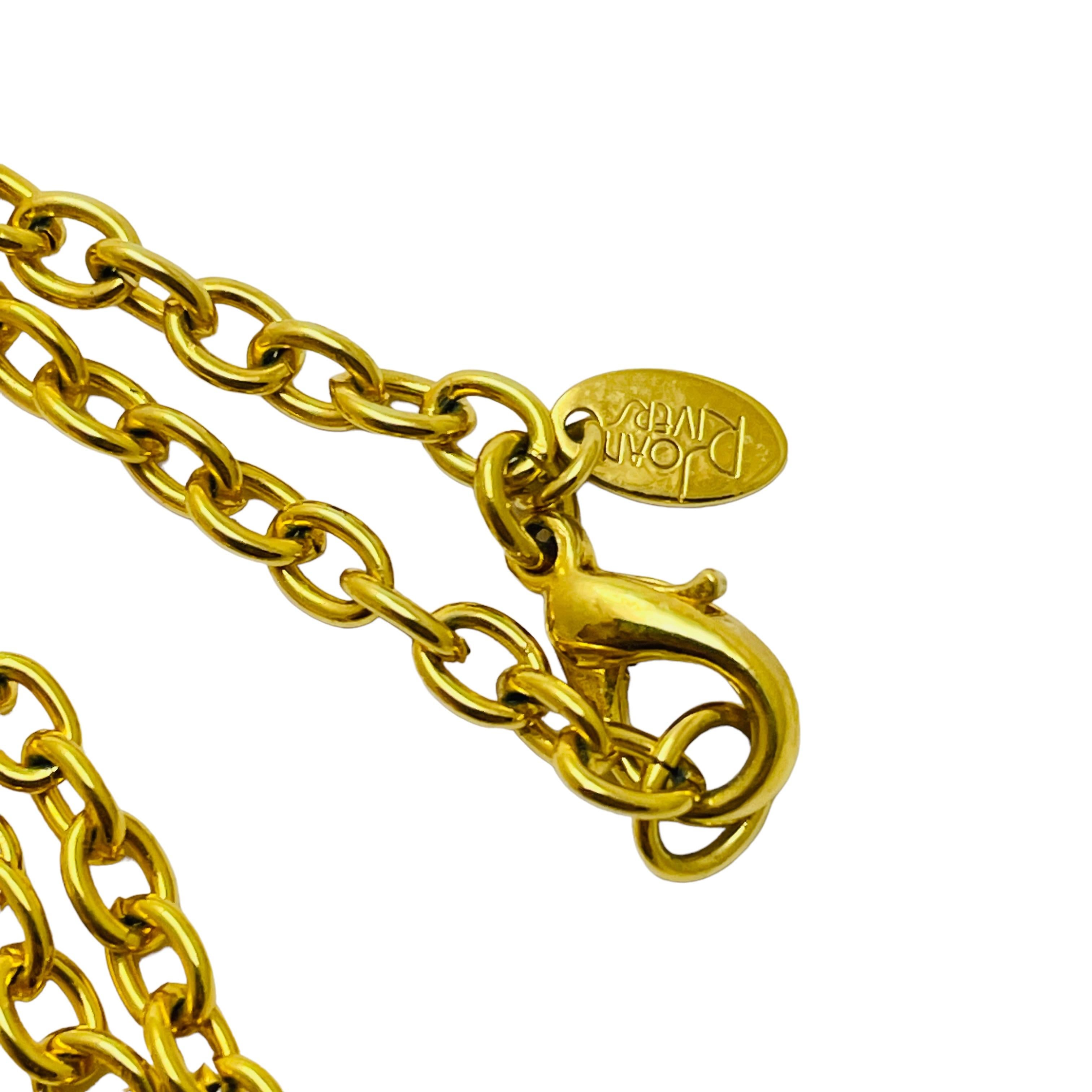 Collana JOAN RIVERS con ciondolo di perle d'oro, designer di passerella In condizioni buone in vendita a Palos Hills, IL